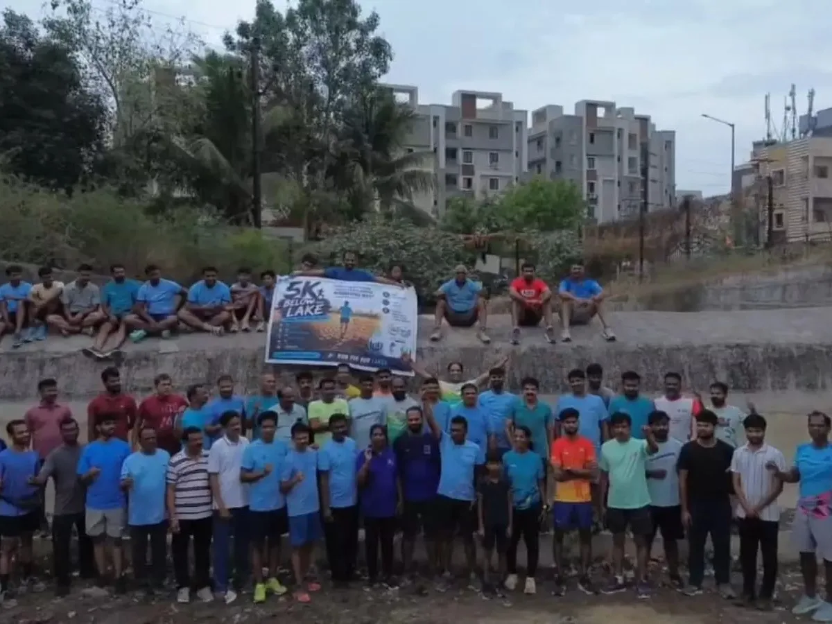ఎండిపోయిన చెరువులో 5K RUN