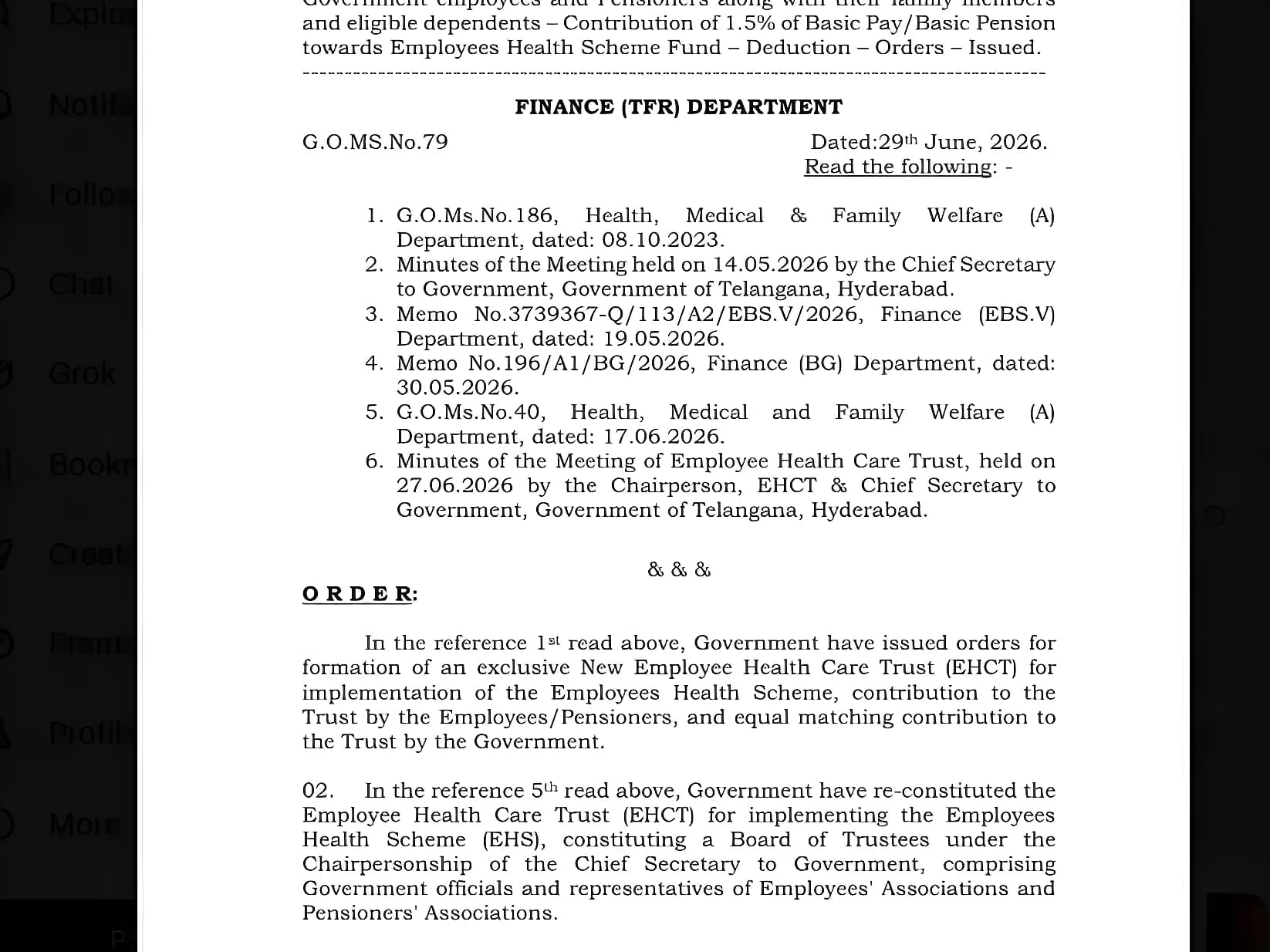తెలంగాణ ప్రభుత్వ ఉద్యోగులకు అలర్ట్.. శాలరీ నుండి 1.5% కట్!