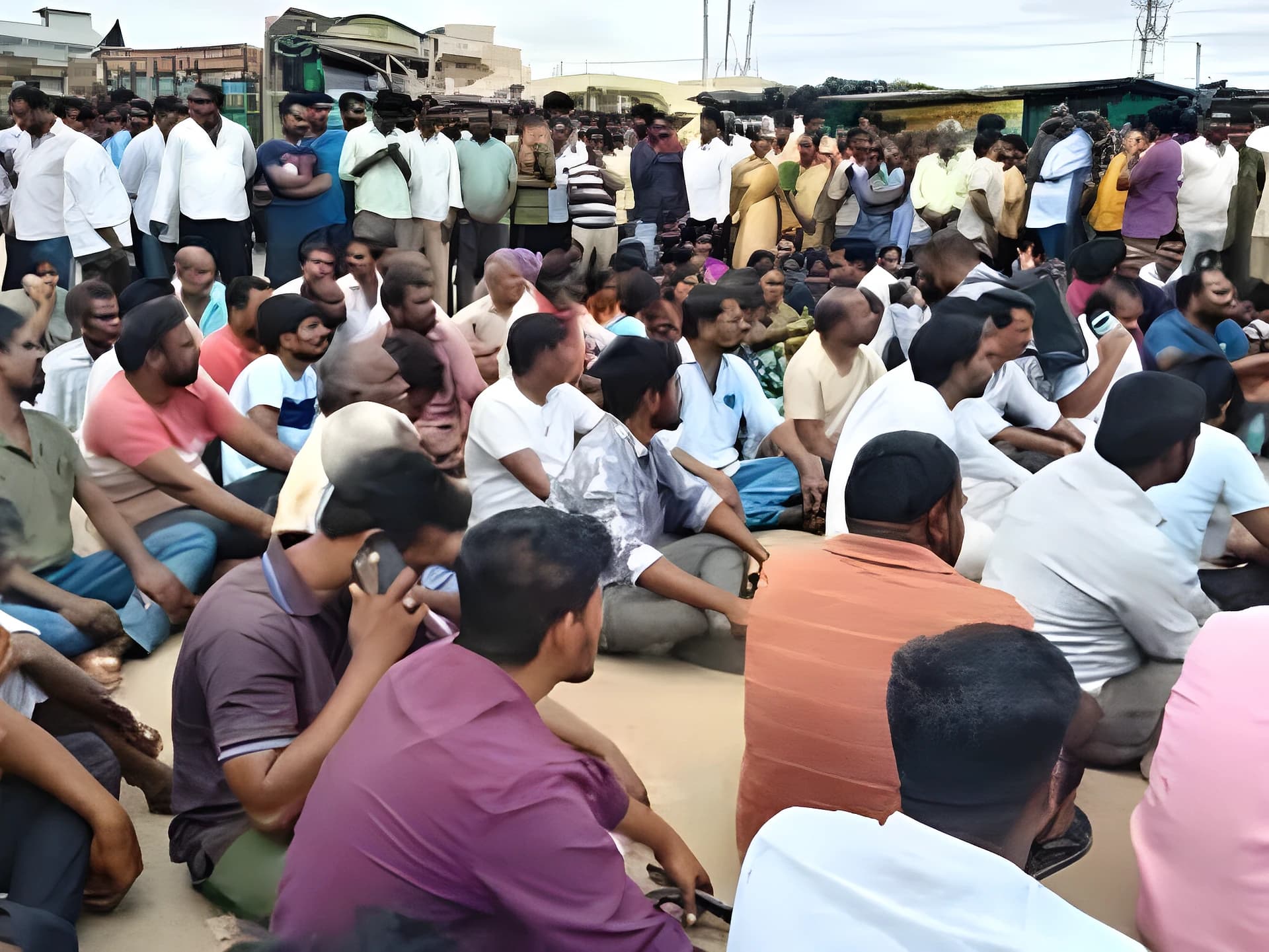 రాస్తారోకోతో ట్రాఫిక్జామ్.. షాబాద్లో హైటెన్షన్