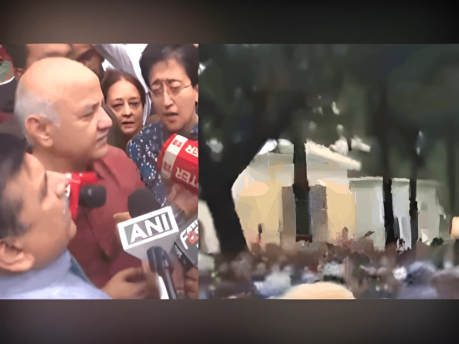 బ్యారికేడ్లు ఎక్కి నిరసనలు కొనసాగించిన AAP నేతలు