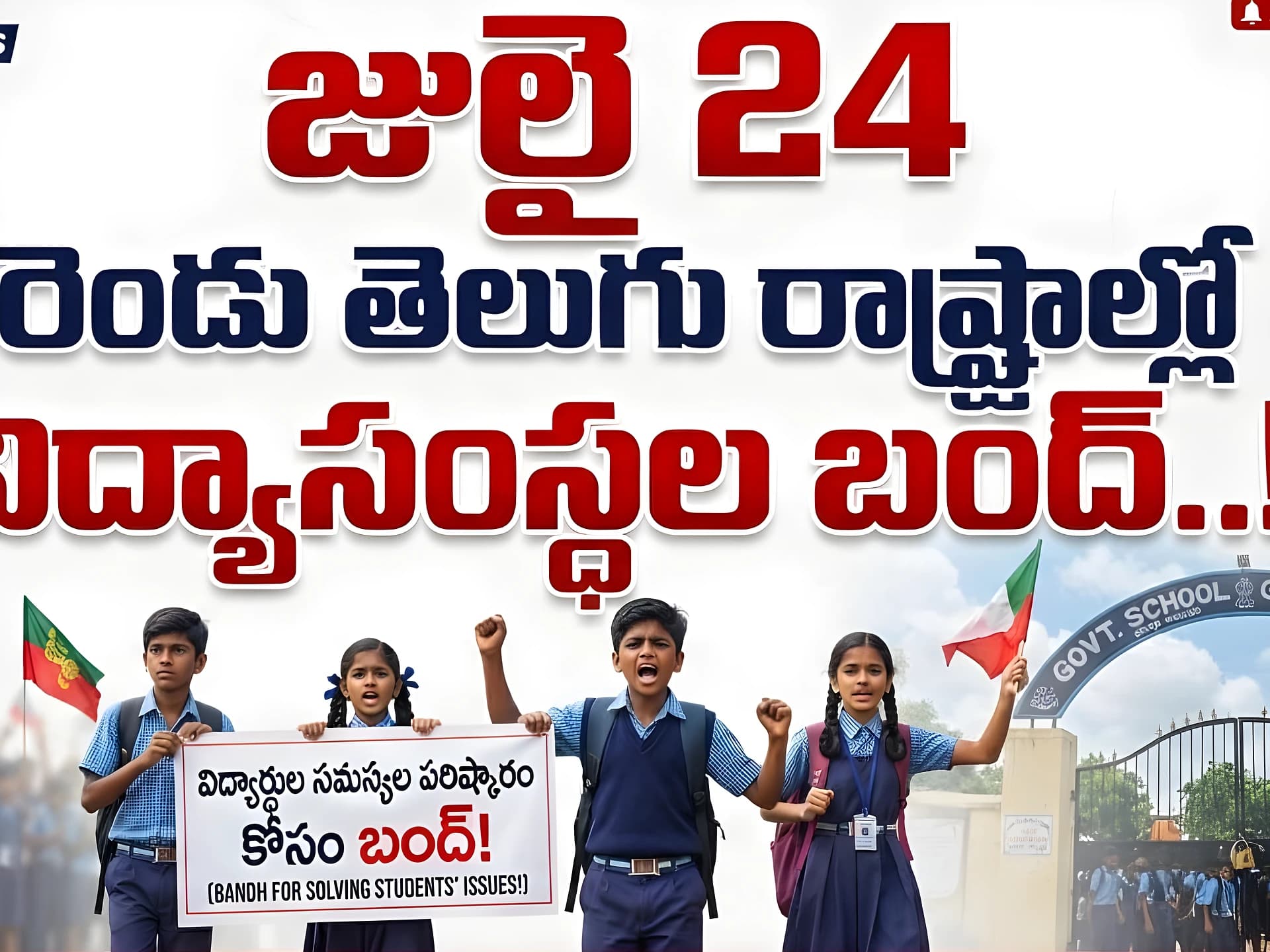 విద్యాసంస్థల బంద్ పిలుపు