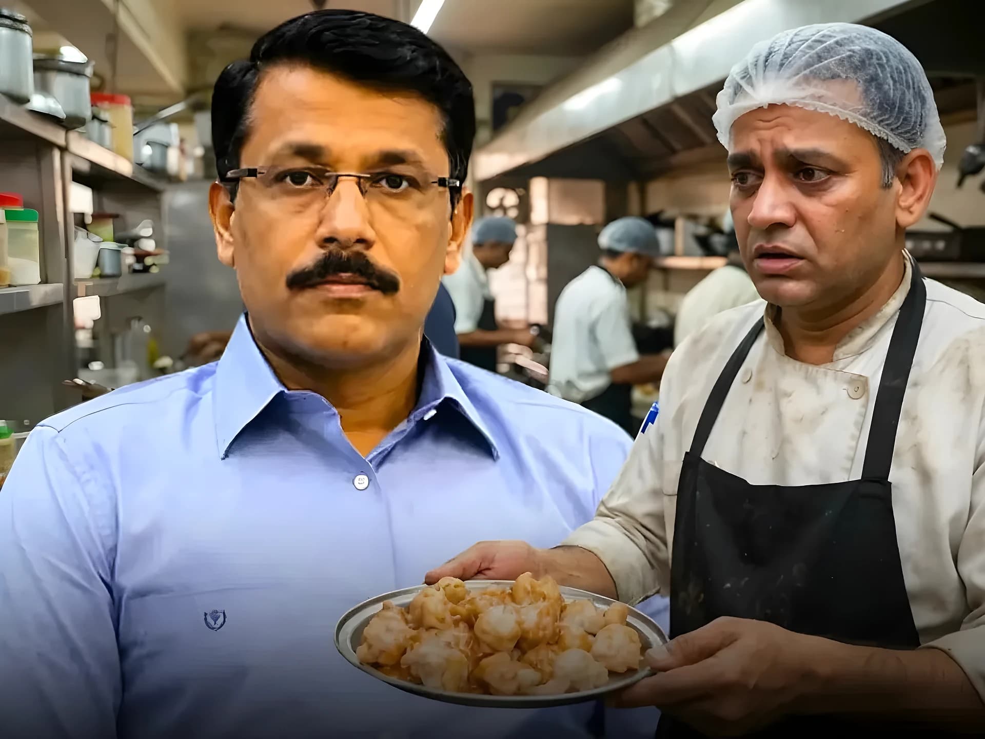 ఆ అధికారి వల్ల చికెన్ రంగు మారింది!