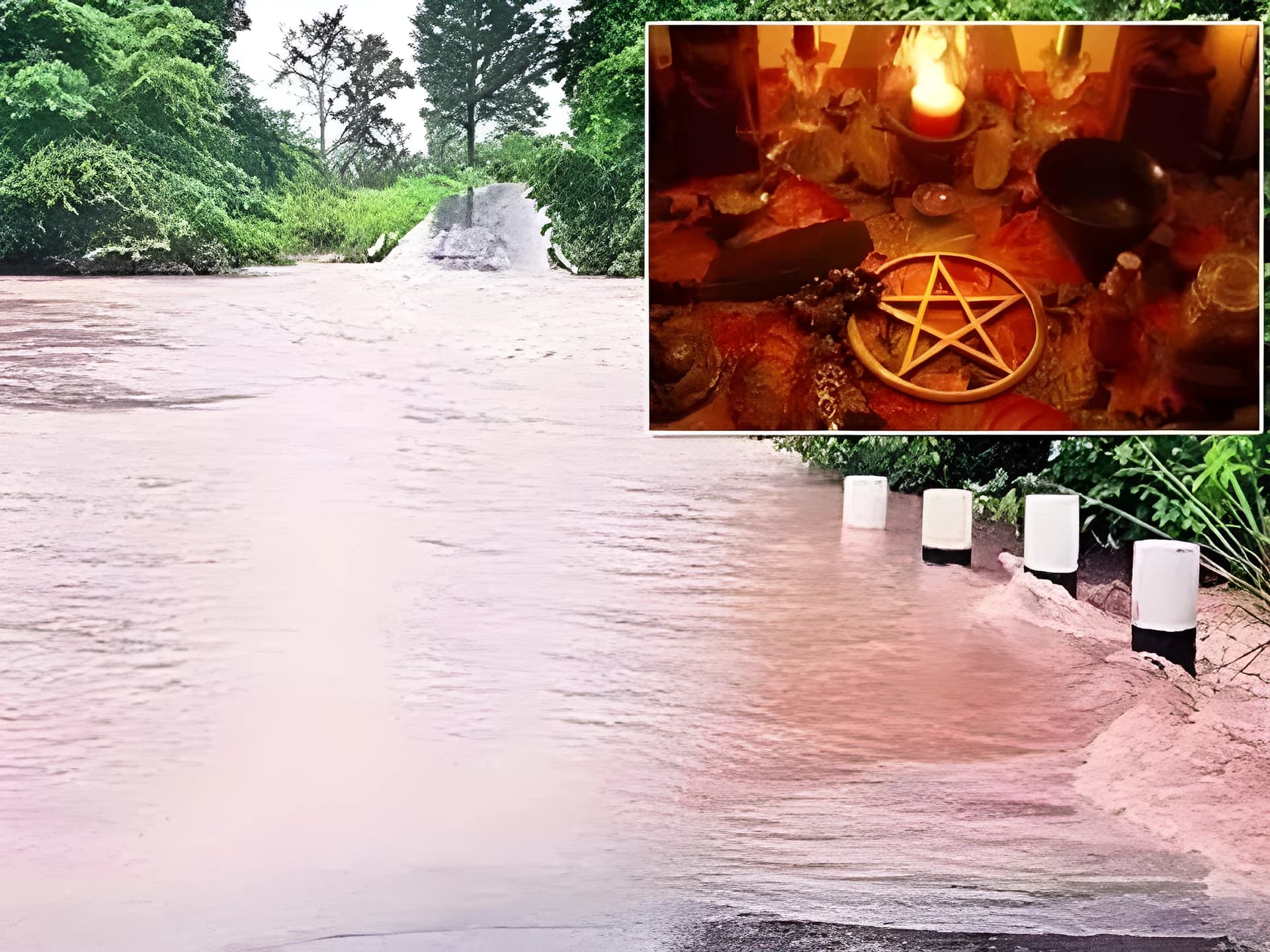 గ్రామంలో షాకింగ్ సీన్.. వాగులో క్షుద్రపూజలు