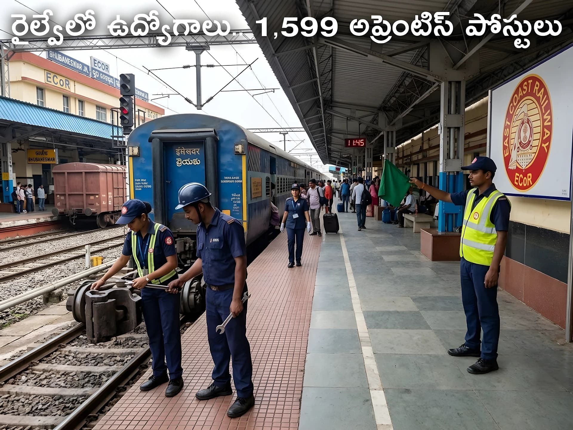 రైల్వేలో ఉద్యోగాలు.. 1,599 అప్రెంటిస్ పోస్టులు