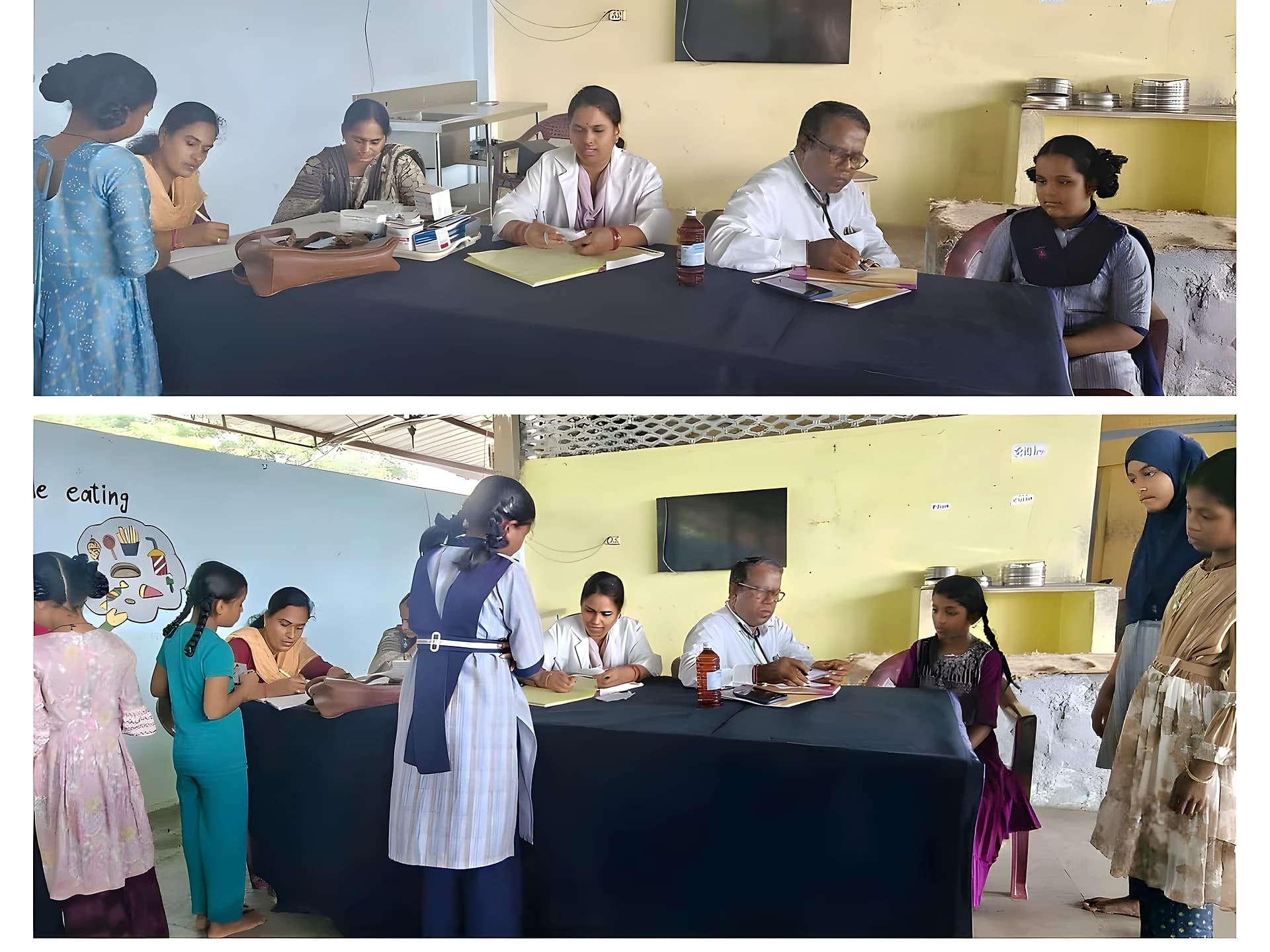 మైనారిటీ పాఠశాలలో వైద్య శిబిరం