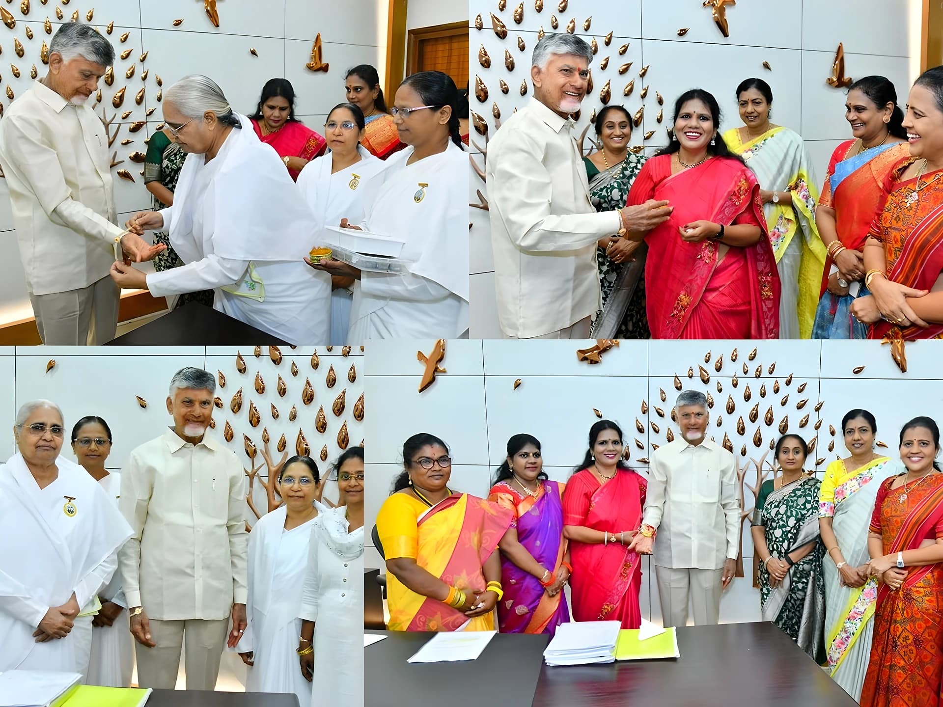 చంద్రబాబుకు మహిళా నేతల రాఖీ