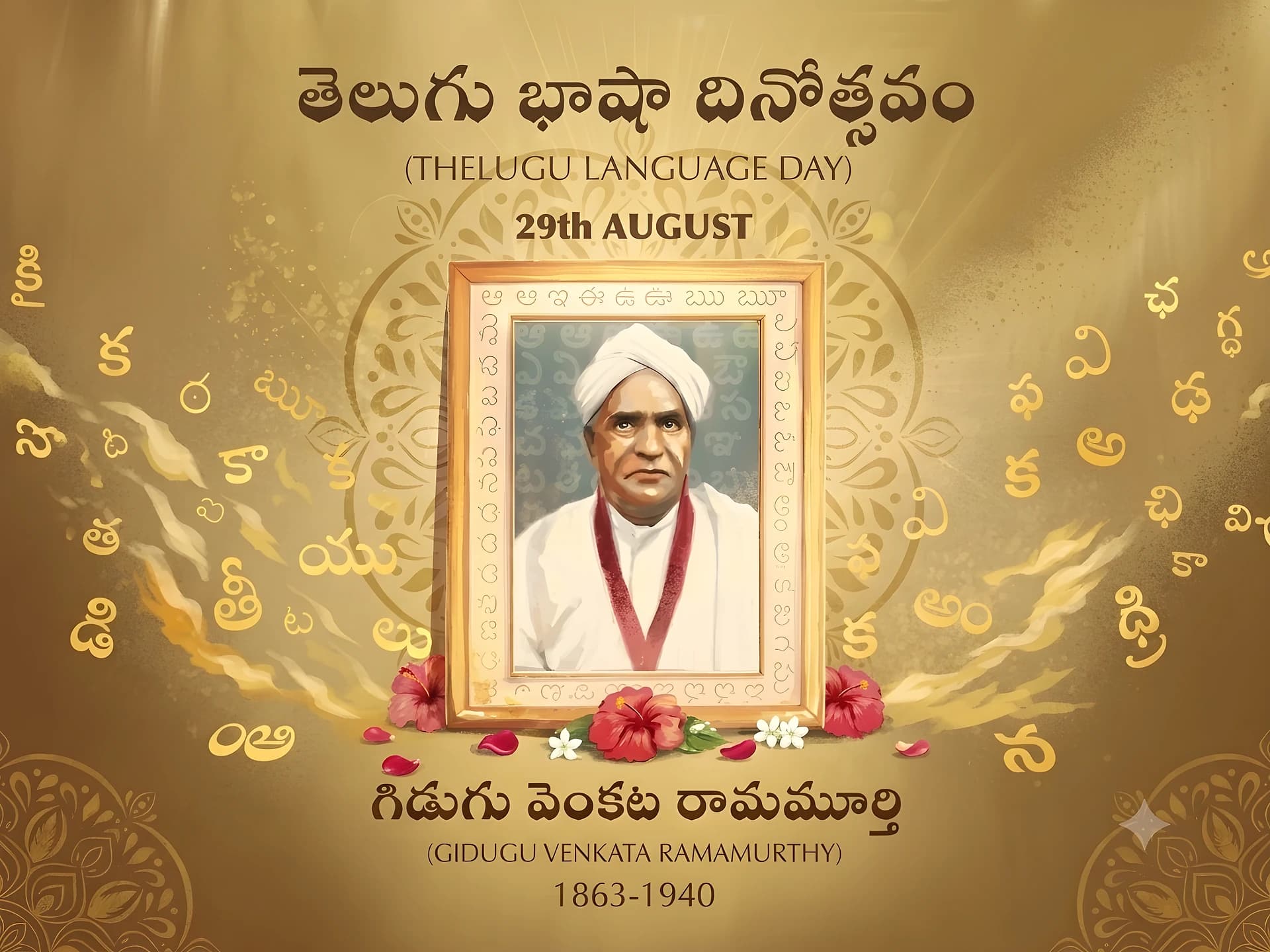 నేడు 'తెలుగు' భాషా దినోత్సవం.. గిడుగు రామమూర్తి జయంతి