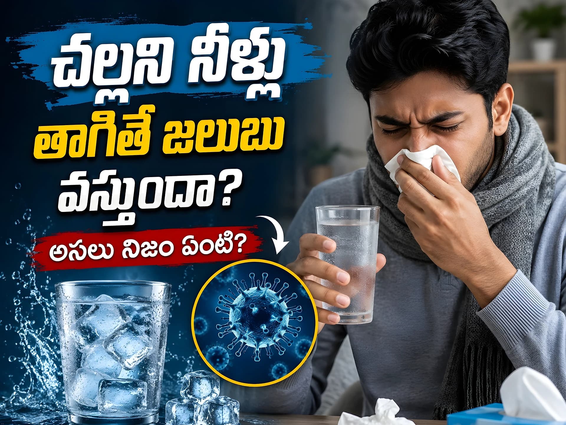 చల్లని నీళ్లు తాగితే జలుబు వస్తుందా?