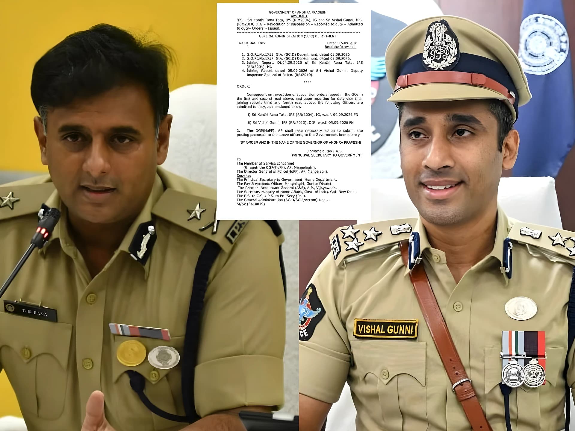 జెత్వానీ కేసులో ట్విస్ట్.. ఇద్దరు IPSల సస్పెన్షన్ ఎత్తివేత!