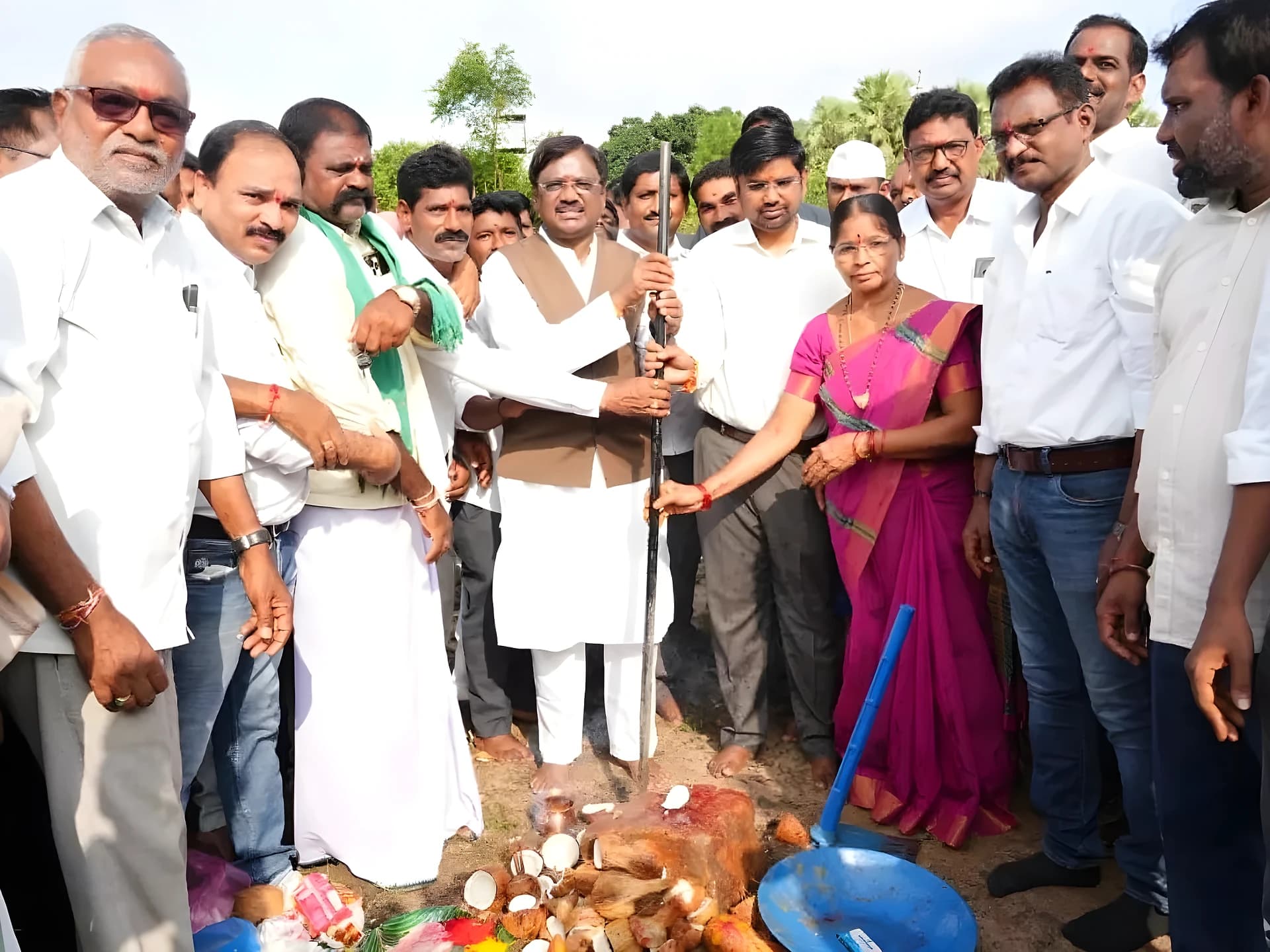 పుష్కర ఘాట్ నిర్మాణానికి భూమిపూజ