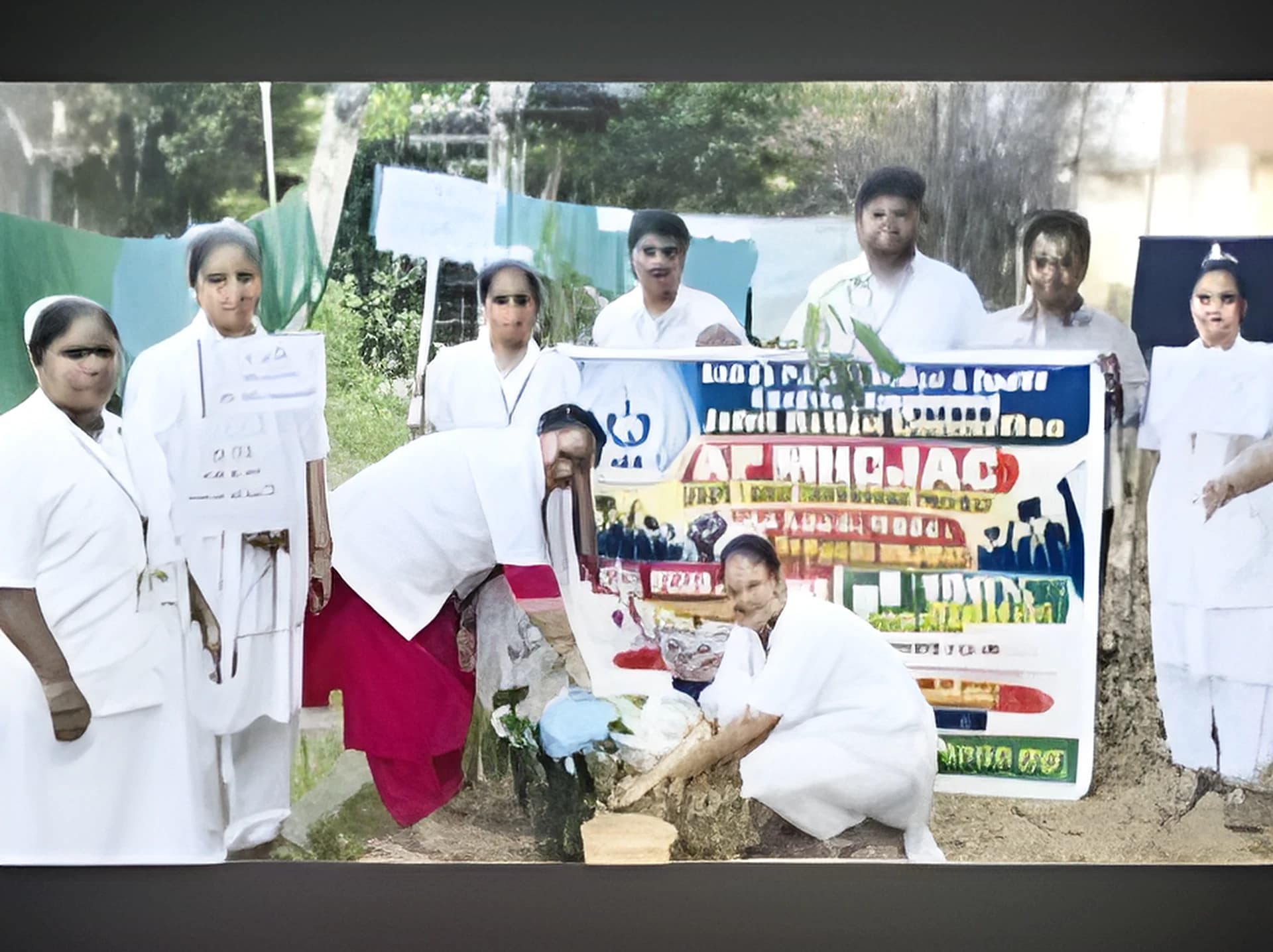 మొక్కలు నాటుతు ప్రొటెస్ట్