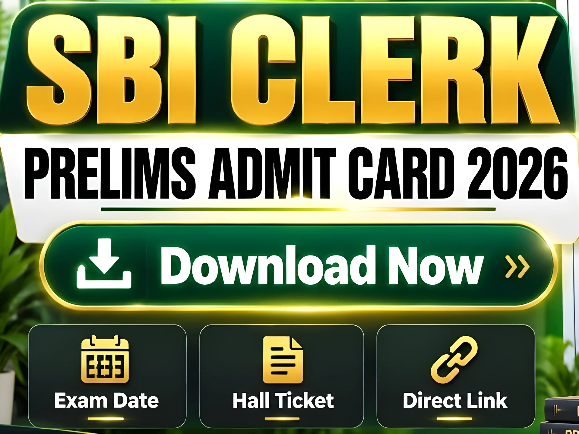 SBI క్లర్క్ క్యాండిడేట్స్కు అడ్మిట్ కార్డ్ రిలీజ్