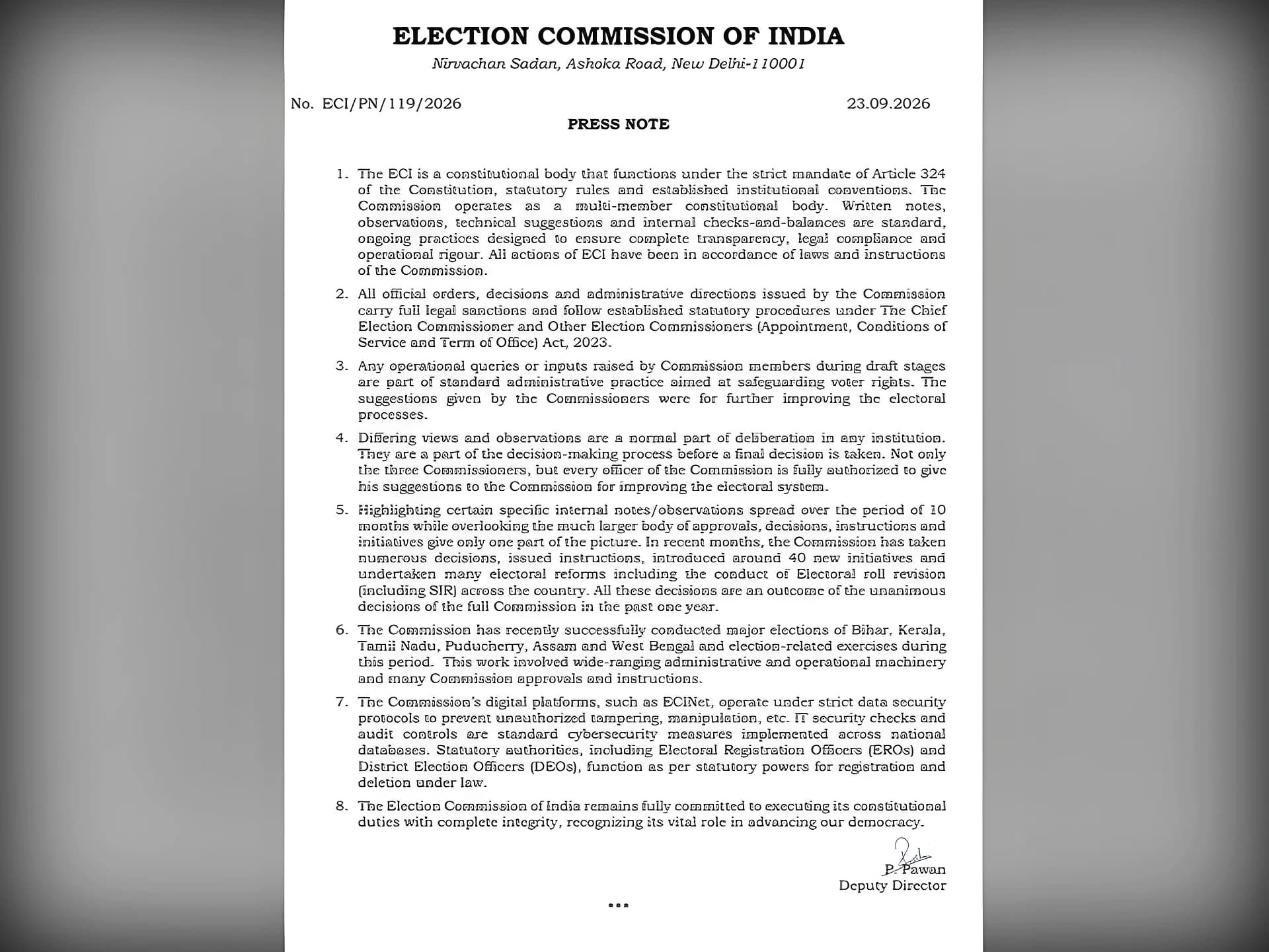 ECI సమాధానం.. ఇంకా కొన్ని ప్రశ్నలు