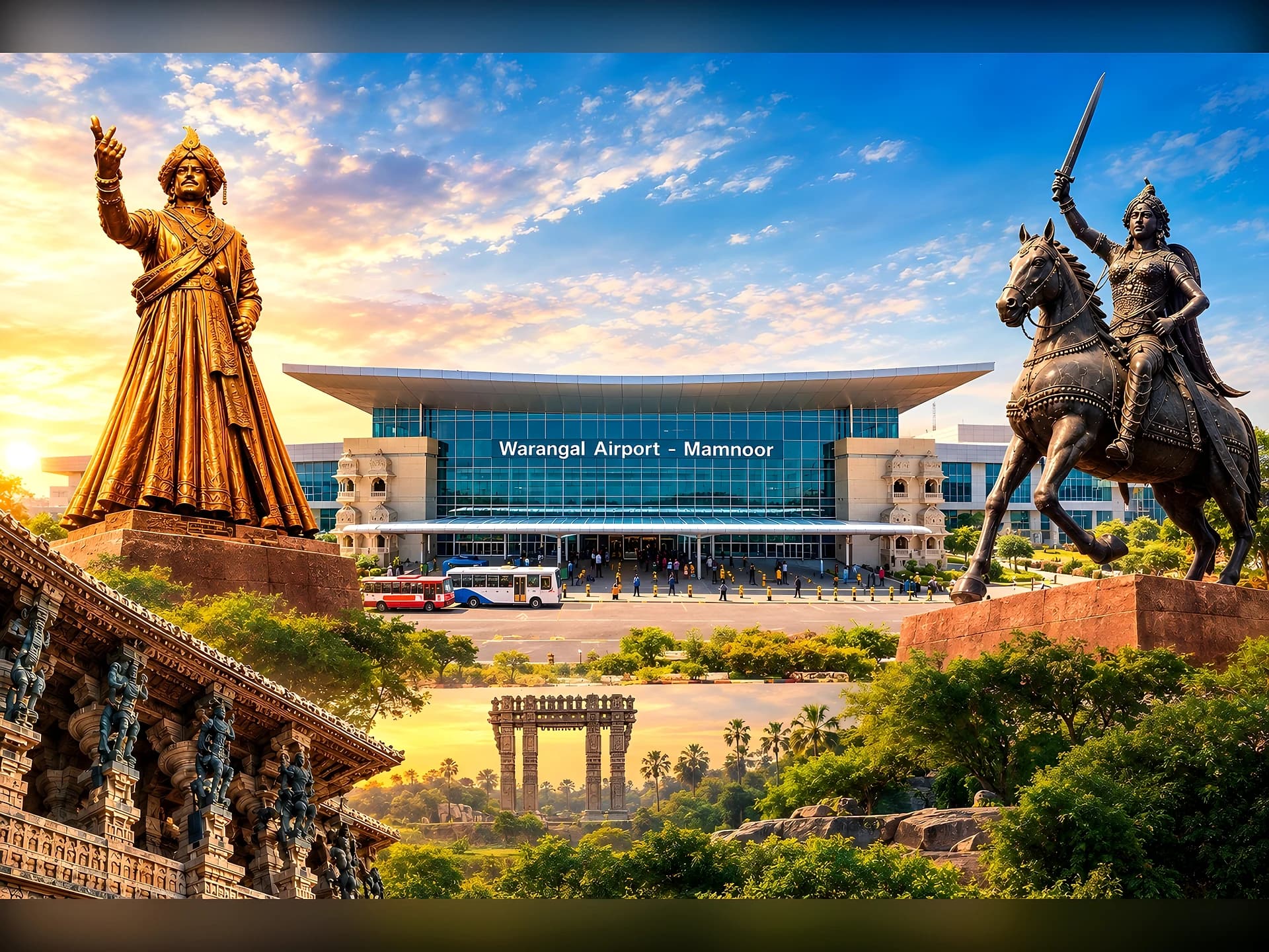 మామునూరు ఎయిర్పోర్టుకు కాకతీయుల టచ్!