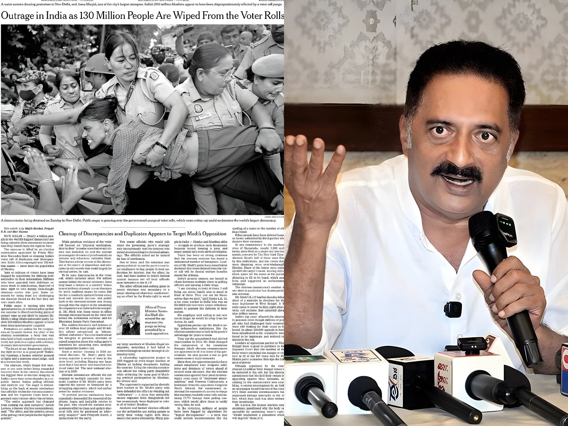New York Timesకి తెలిసింది: ప్రకాష్ రాజ్