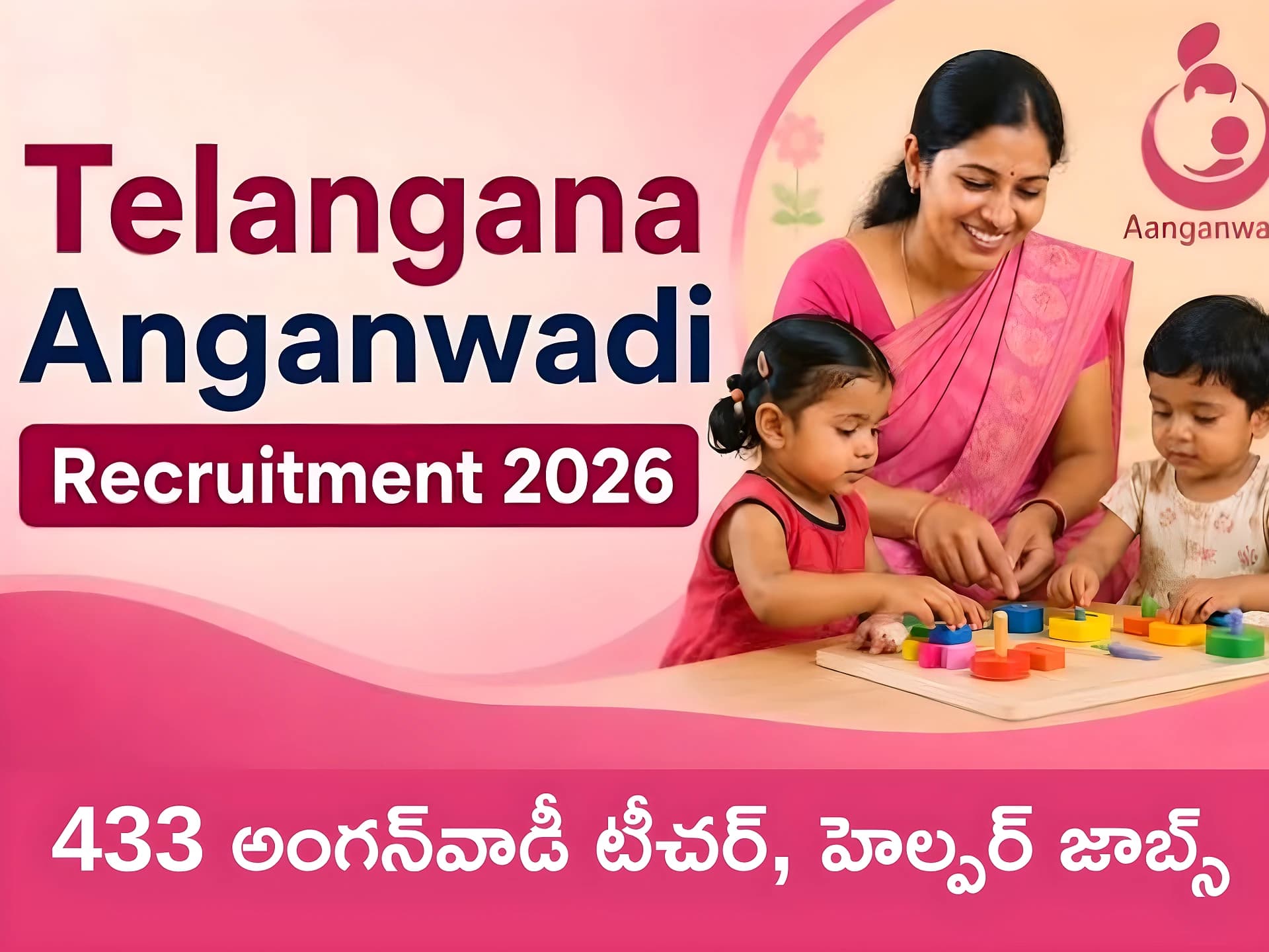 433 అంగన్వాడీ టీచర్, హెల్పర్ జాబ్స్.. Apply Now