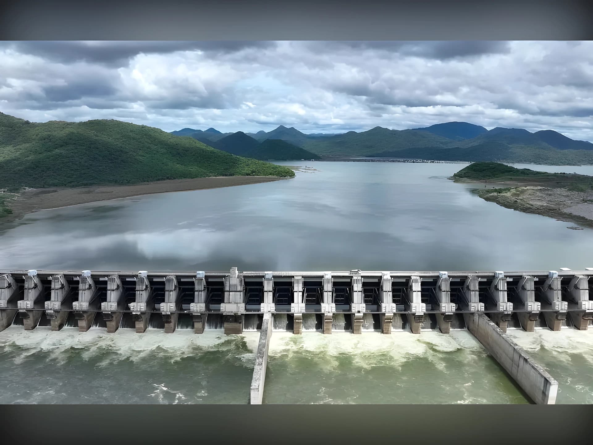 పోలవరంలో నీలిరంగులోకి గోదావరి