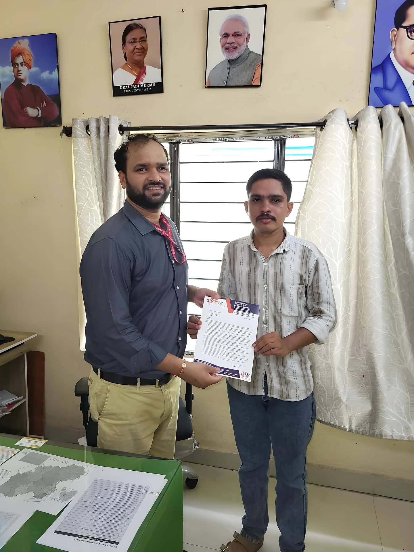 మేరా యువభారత్ వాలంటీర్ గా గజ్జల దేవేందర్