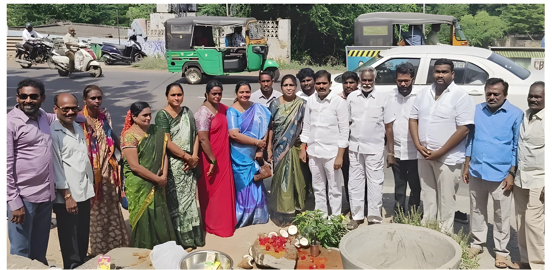 బిటి రోడ్డు నిర్మాణానికి శంకుస్థాపన