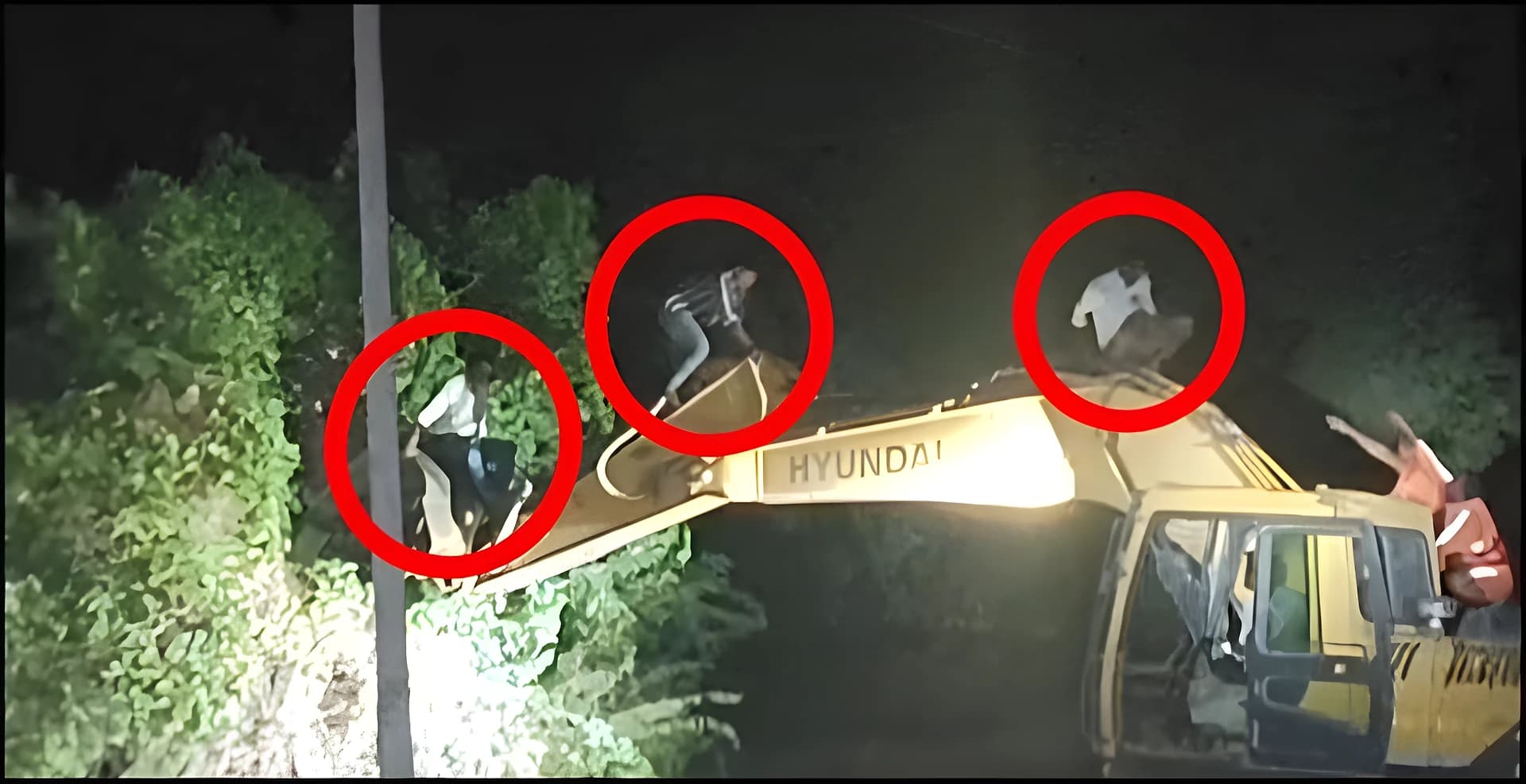 వాగులో చిక్కుకున్న ముగ్గురిని కాపాడిన పోలీసులు