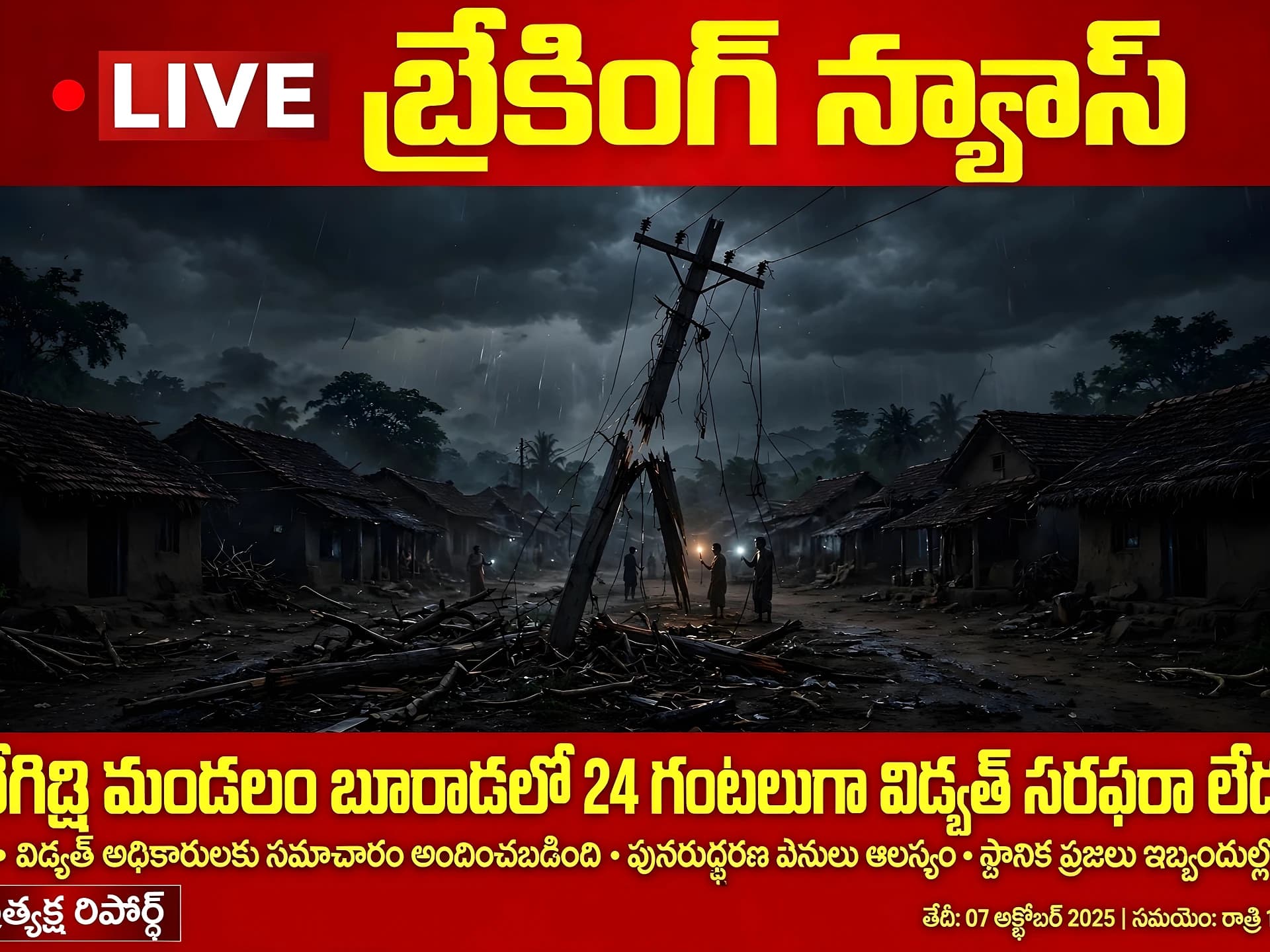బూరాడలో 24 గంటలుగా విద్యుత్ కోత.. అంధకారం!