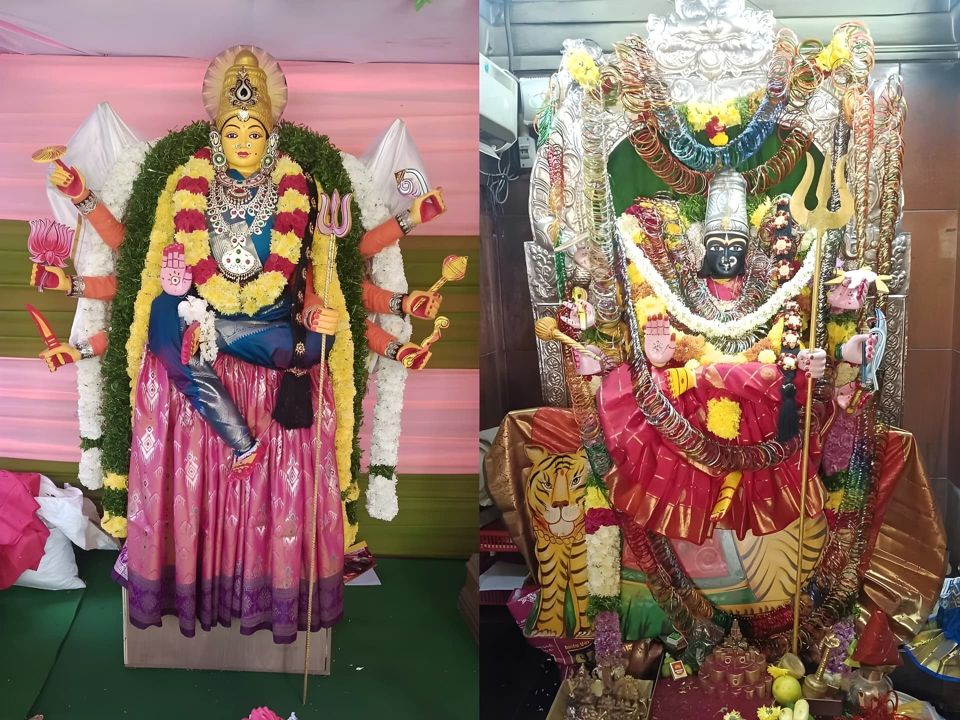 దుర్గాదేవిగా దర్శనమిచ్చిన అమ్మవారు