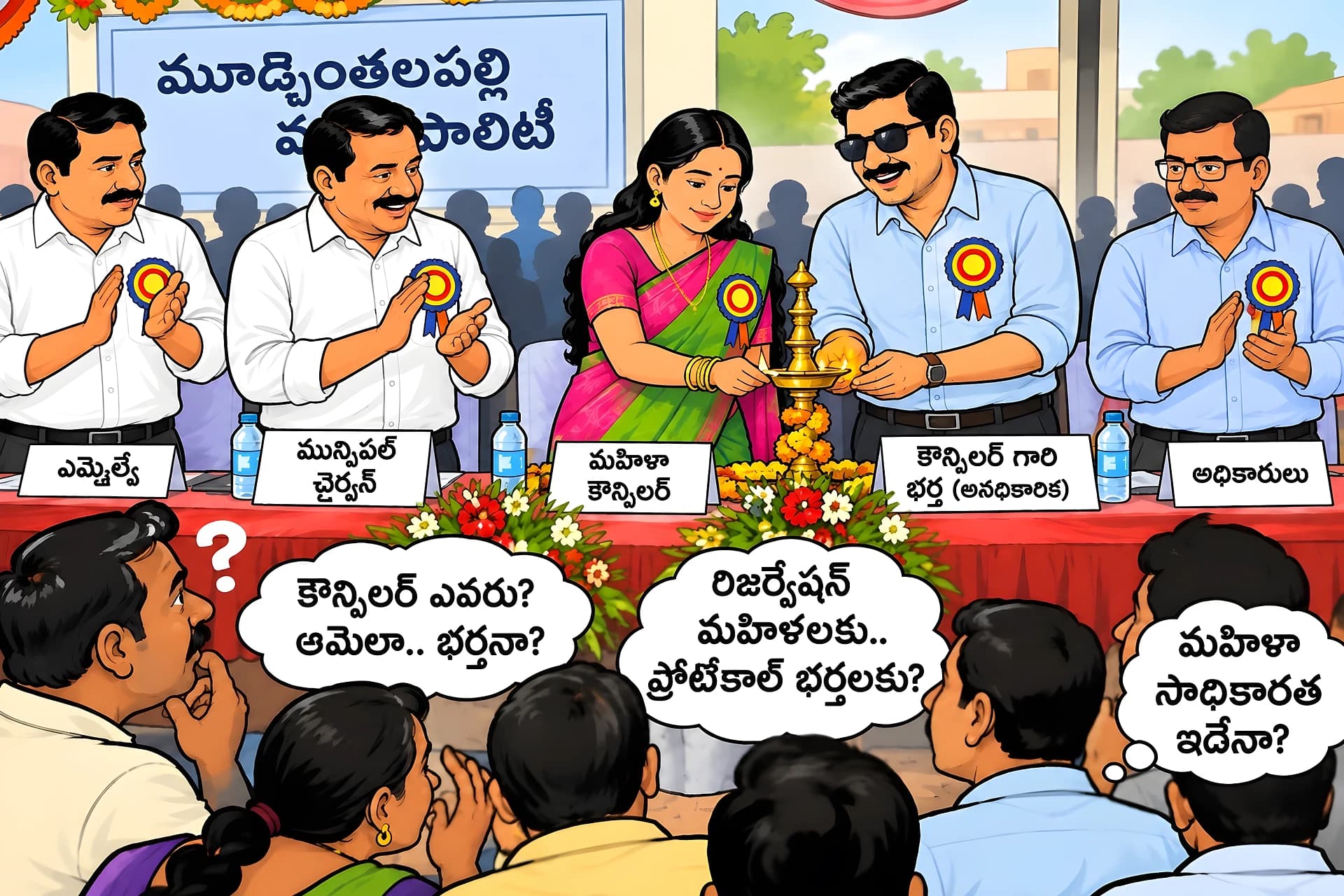 మహిళా కౌన్సిలర్ల భర్తల ప్రమేయంపై విమర్శలు!