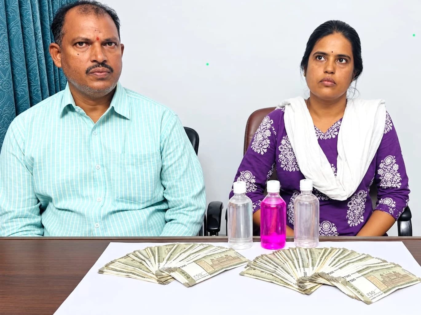 లంచం తీసుకుంటూ దొరికిన ఆఫీసర్లు